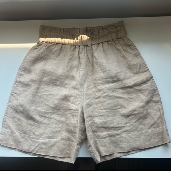 COS ELASTICSTED LINEN SHORTS - Picture 8 of 13
